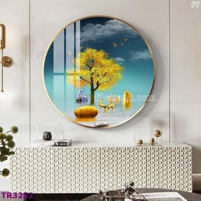 File in ấn File tranh tròn hiện đại TR3252 (bản gốc) từ file gốc