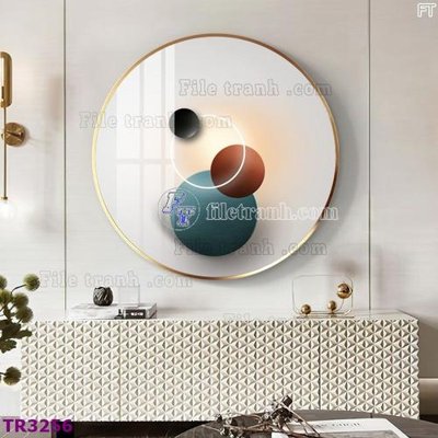 File tranh quảng cáo File tranh tròn hiện đại TR3256 (file gốc) chuyên nghiệp