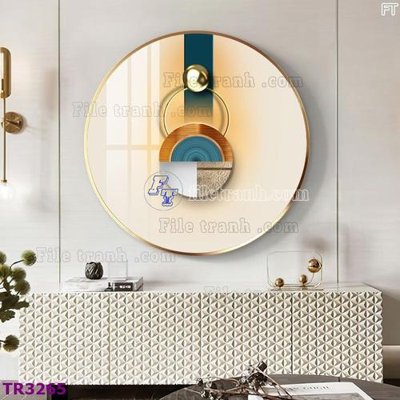 Download file File tranh tròn hiện đại TR3265 (gốc) in mica bàn thờ