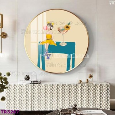 File tranh quảng cáo File tranh tròn hiện đại TR3267 (download file gốc)