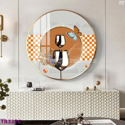 File ảnh File tranh tròn hiện đại TR3276 (gốc) in quảng cáo ngoài trời