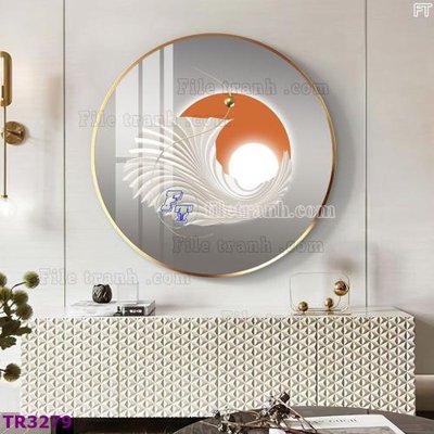 File tranh File tranh tròn hiện đại TR3279 (gốc) chủ đề thiên nhiên