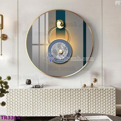File tranh in mica File tranh tròn hiện đại TR3314 (độ phân giải cao)