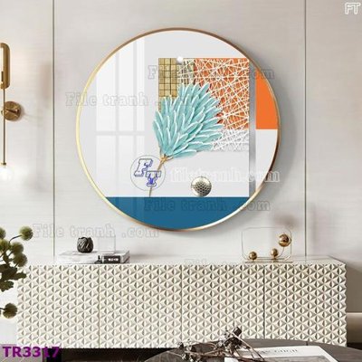 Ảnh mô tả file gốc in mica File tranh tròn hiện đại TR3317