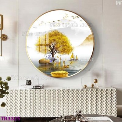 Tải file File tranh tròn hiện đại TR3325 (ảnh gốc) file AI/EPS