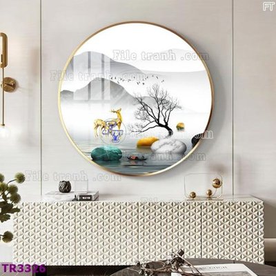 Tải file File tranh tròn hiện đại TR3326 (gốc) chủ đề tâm linh