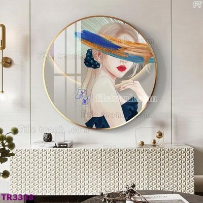 File gốc File tranh tròn hiện đại TR3338 (chuẩn CMYK) cho nhà in