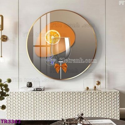 File in mica File tranh tròn hiện đại TR3343 (ảnh gốc) đẹp