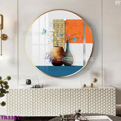 File ảnh File tranh tròn hiện đại TR3351 (gốc) cho trang trí nhà hàng