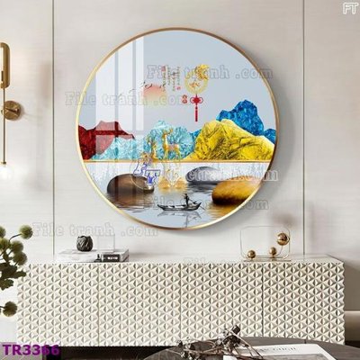 Chi tiết file gốc File tranh tròn hiện đại TR3366 (cho in tráng gương)