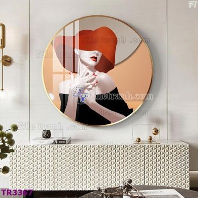 File gốc File tranh tròn hiện đại TR3367 (cho in ấn) độc quyền