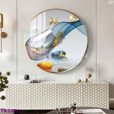 File tranh quảng cáo File tranh tròn hiện đại TR3371 (download file gốc)