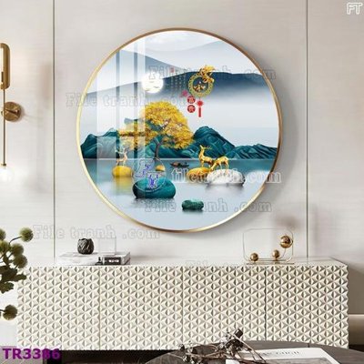File tranh gốc File tranh tròn hiện đại TR3386 (bản đẹp) độc quyền
