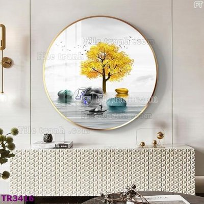 Tải file File tranh tròn hiện đại TR3416 (PSD) cho in ấn quảng cáo