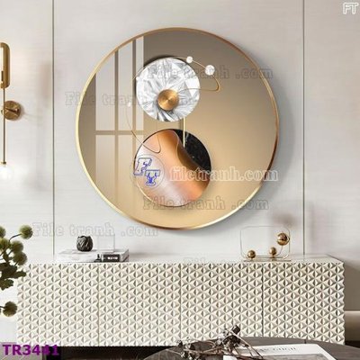 File gốc in mica File tranh tròn hiện đại TR3441 chất lượng