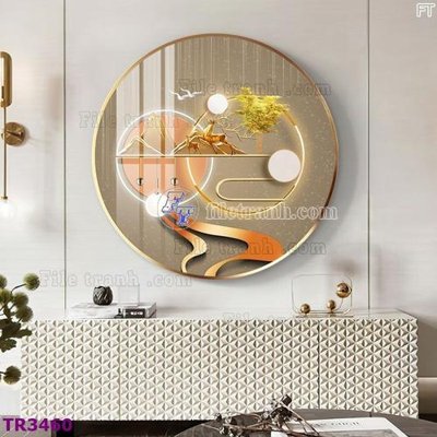 File tranh gốc File tranh tròn hiện đại TR3460 (bản quyền) độc đáo