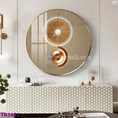 File PSD File tranh tròn hiện đại TR3461 (bản gốc) dễ dàng edit