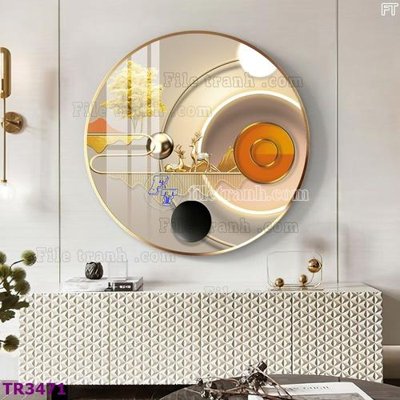 File gốc in mica File tranh tròn hiện đại TR3471 chất lượng