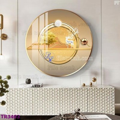 Download file File tranh tròn hiện đại TR3493 (chuẩn in) chất lượng cao