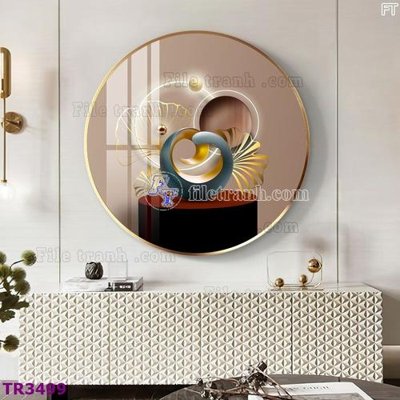 File gốc File tranh tròn hiện đại TR3499 (vector) cho in ấn