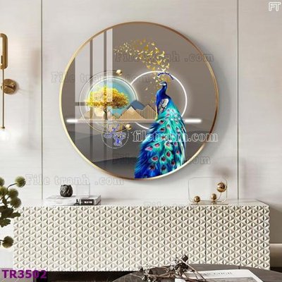 Tải file File tranh tròn hiện đại TR3502 (gốc) chủ đề phong thủy