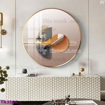 Tải file PSD File tranh tròn hiện đại TR3506 (nguyên layer) để in