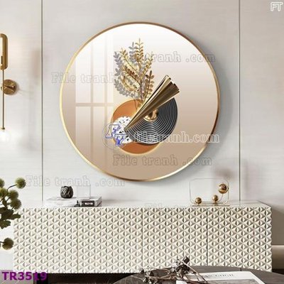 File gốc File tranh tròn hiện đại TR3519 (in mica) trang trí