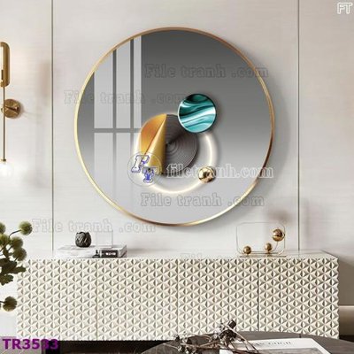 File tranh in trần 3D File tranh tròn hiện đại TR3533 (ảnh gốc)