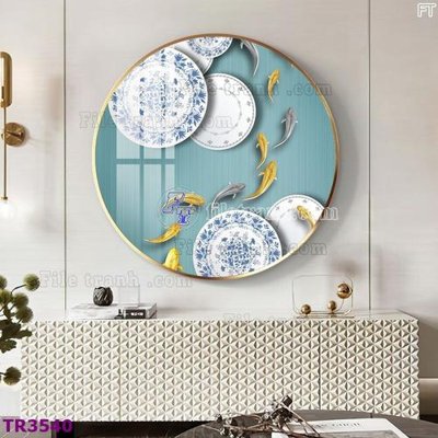 Tải file File tranh tròn hiện đại TR3540 (ảnh gốc) file AI/EPS