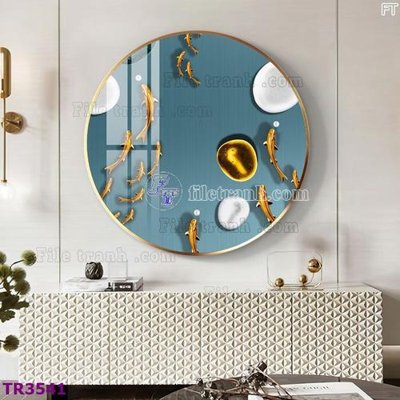 File ảnh File tranh tròn hiện đại TR3541 (gốc) in quảng cáo ngoài trời