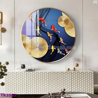 File tranh PSD File tranh tròn hiện đại TR3553 chất lượng cao