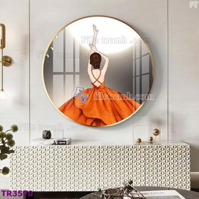 File gốc File tranh tròn hiện đại TR3570 (in tráng gương) ốp tường