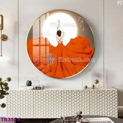 Download file ảnh gốc File tranh tròn hiện đại TR3574 để in ấn