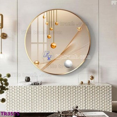 File gốc File tranh tròn hiện đại TR3575 (in mica) làm quà tặng
