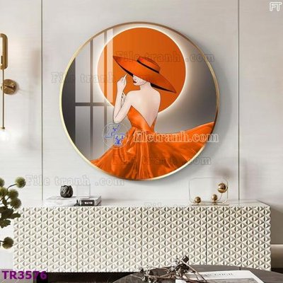 File gốc File tranh tròn hiện đại TR3576 (in 3D) nghệ thuật