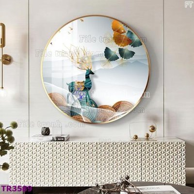 File gốc File tranh tròn hiện đại TR3589 (AI/EPS) cho in ấn