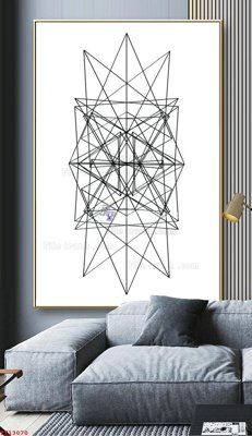 File gốc File tranh trừu tượng canvas TT13070 (in lụa) hoa văn cổ điển