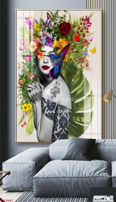 File gốc in mica File tranh trừu tượng canvas TT13087 chất lượng