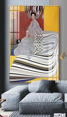 Download file gốc File tranh trừu tượng canvas TT13140 (in lụa) hoa lá