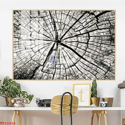 File in trần File tranh trừu tượng canvas TT13216 (bản gốc) mây trời