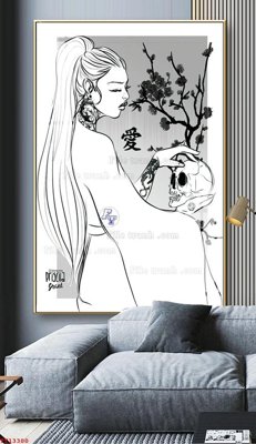 Ảnh gốc file in lụa File tranh trừu tượng canvas TT13300 chi tiết