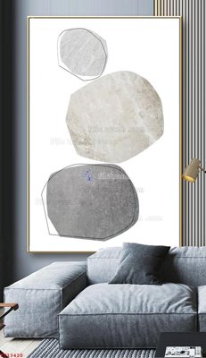 File in trần File tranh trừu tượng canvas TT13420 (file gốc) hoa văn 3D