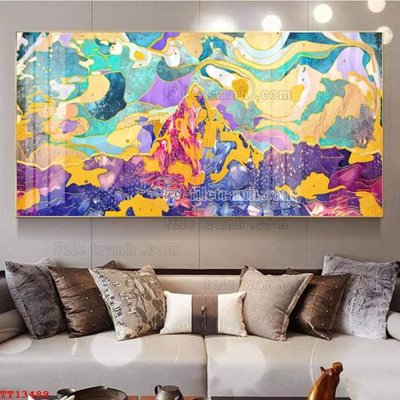 File gốc File tranh trừu tượng canvas TT13489 (thiết kế) cho in ấn