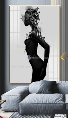 File gốc File tranh trừu tượng canvas TT13595 (trang trí) phòng ngủ