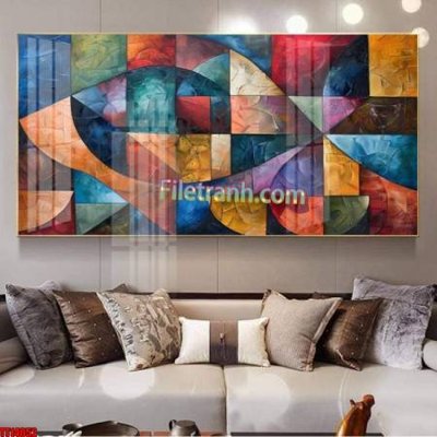 File tranh File tranh trừu tượng art TT14052 (bản gốc) treo quán cafe