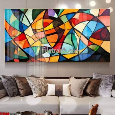 Ảnh gốc File tranh trừu tượng art TT14130 (nét căng) in mica