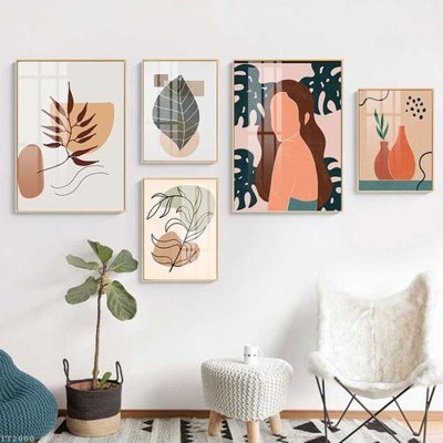 File in ấn File tranh treo 5 tấm tối giản Minimalist Art TT2000 (bản gốc) cao cấp
