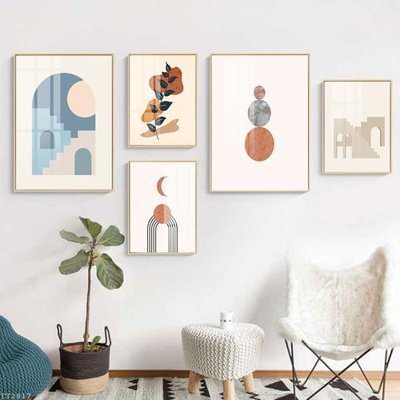 Tải file File tranh treo 5 tấm tối giản Minimalist Art TT2017 (PSD) cho in ấn quảng cáo