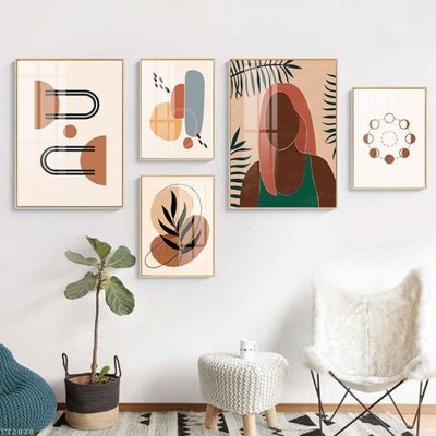 Download file gốc File tranh treo 5 tấm tối giản Minimalist Art TT2028 (in mica) trong suốt