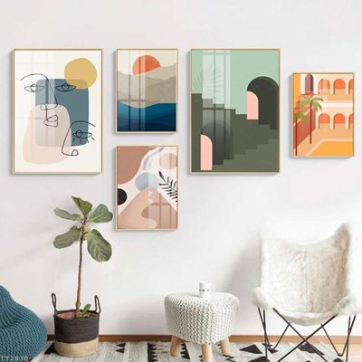 File tranh File tranh treo 5 tấm tối giản Minimalist Art TT2030 (gốc) chủ đề tĩnh vật